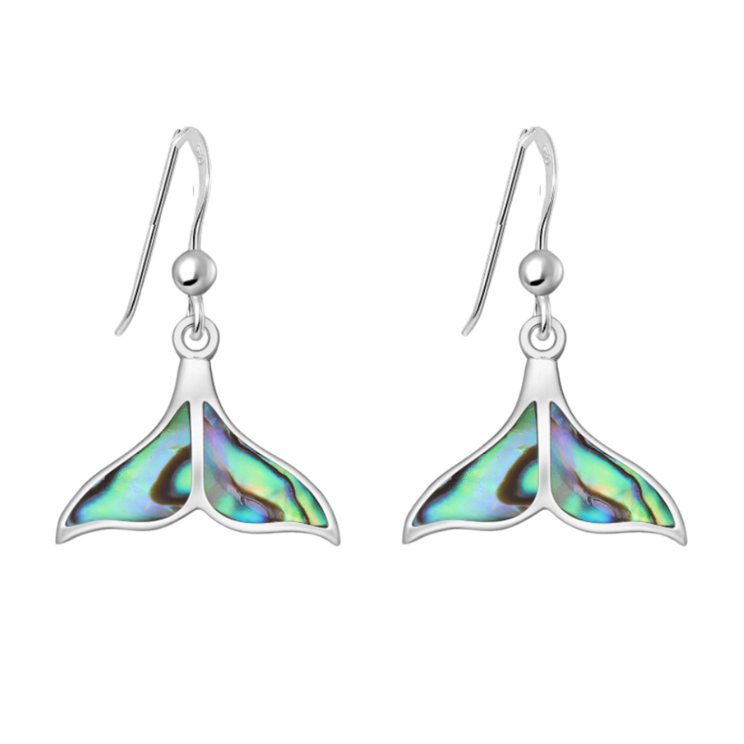 Whale Tail Earrings | Paua Shell