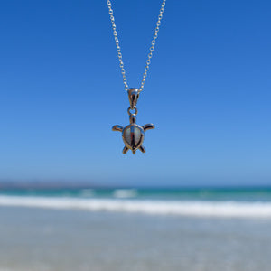 Turtle Necklace | White Opal