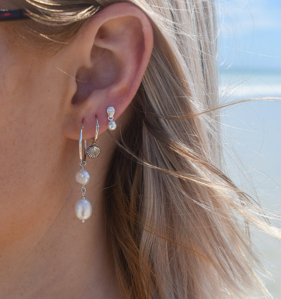 Shell Pearl Studs