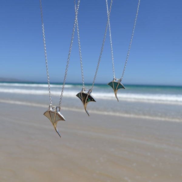 Manta Ray Necklace | Paua Shell